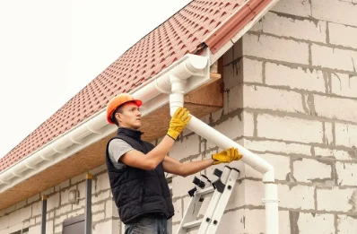 Pose et remplacement de gouttières à Lapan